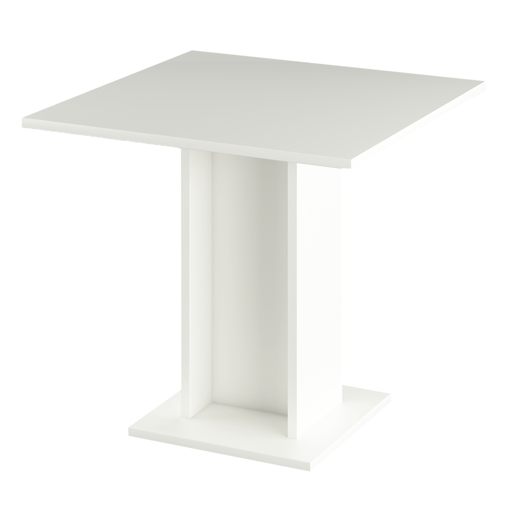 Masă de sufragerie, albă, 79x79 cm, EUGO